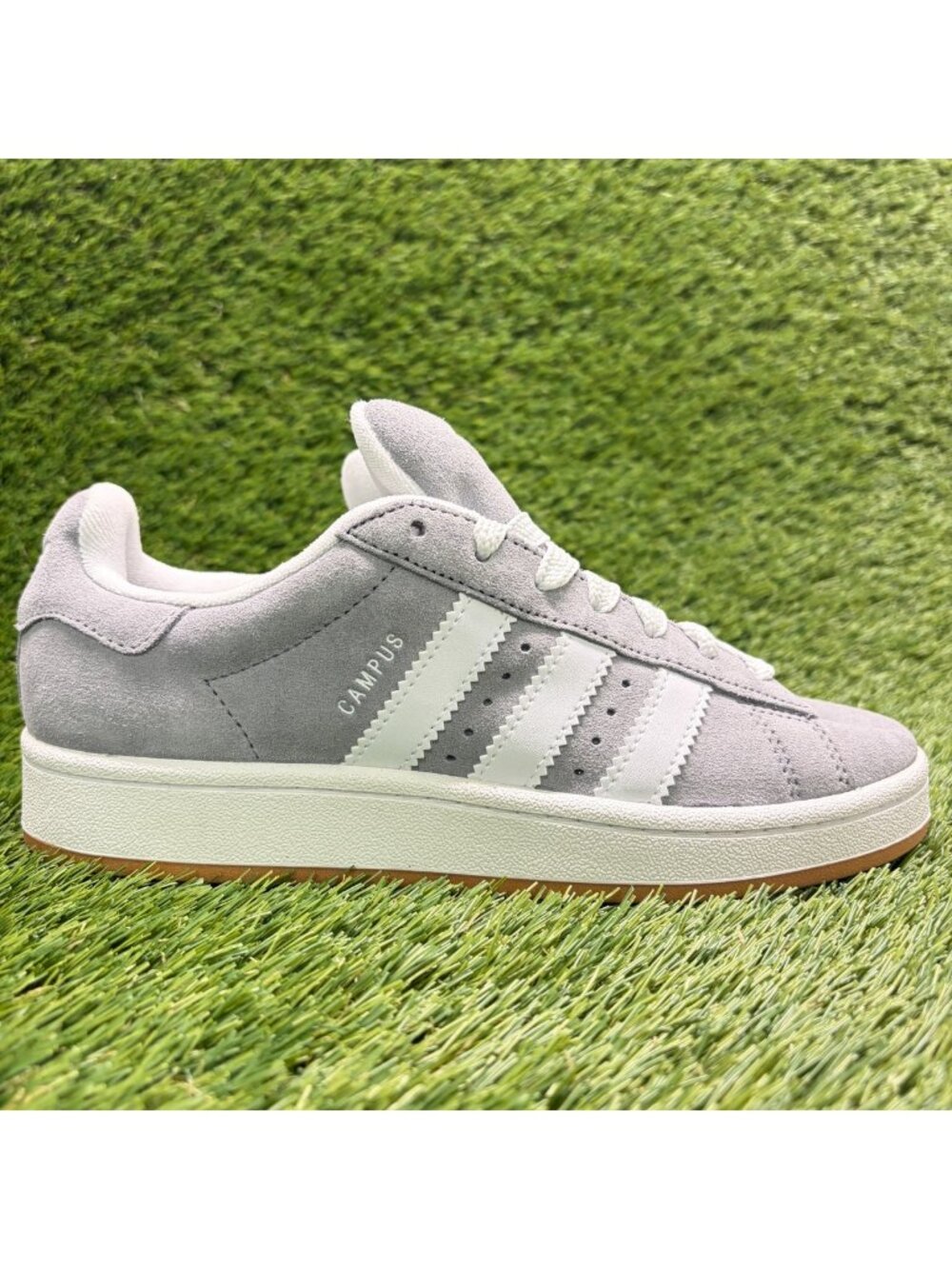 Adidas Campus 00s Boys Size 6.5Y Gray White Gum Athletic Walking Shoes Sneakers